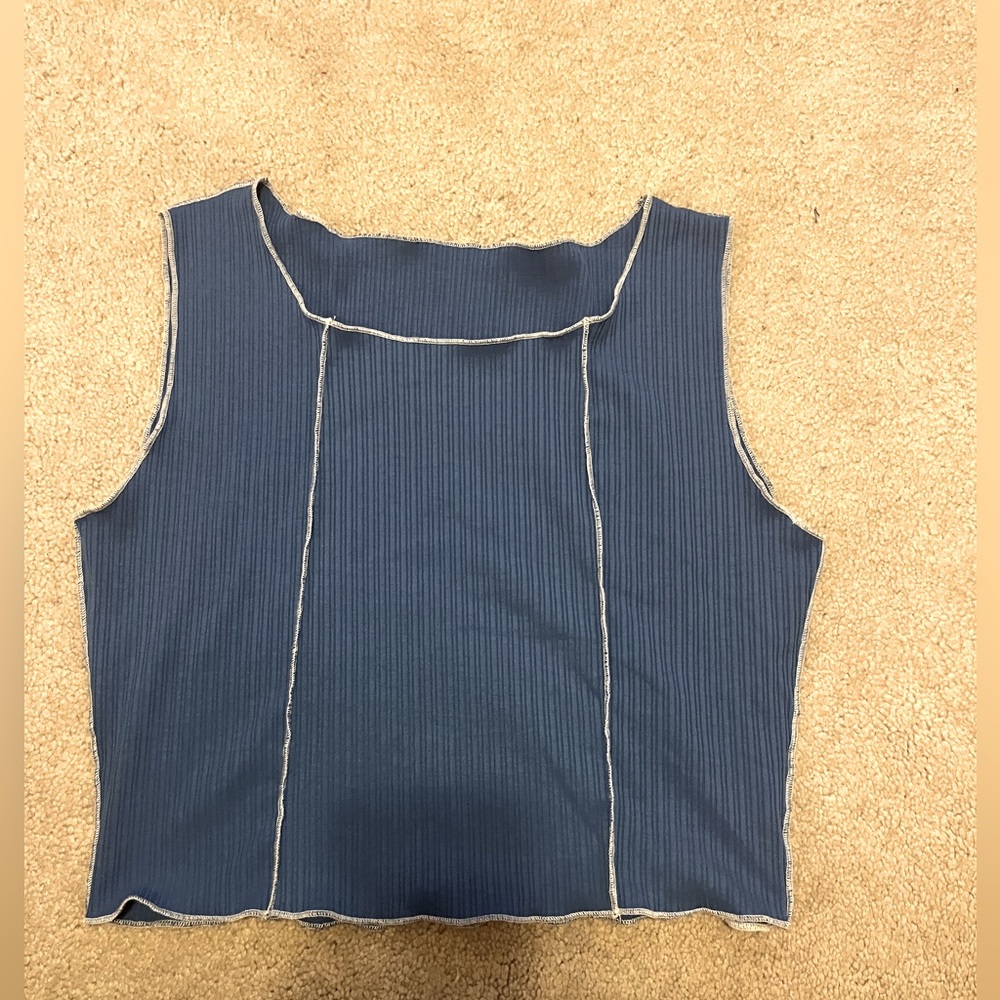 Blue crop top